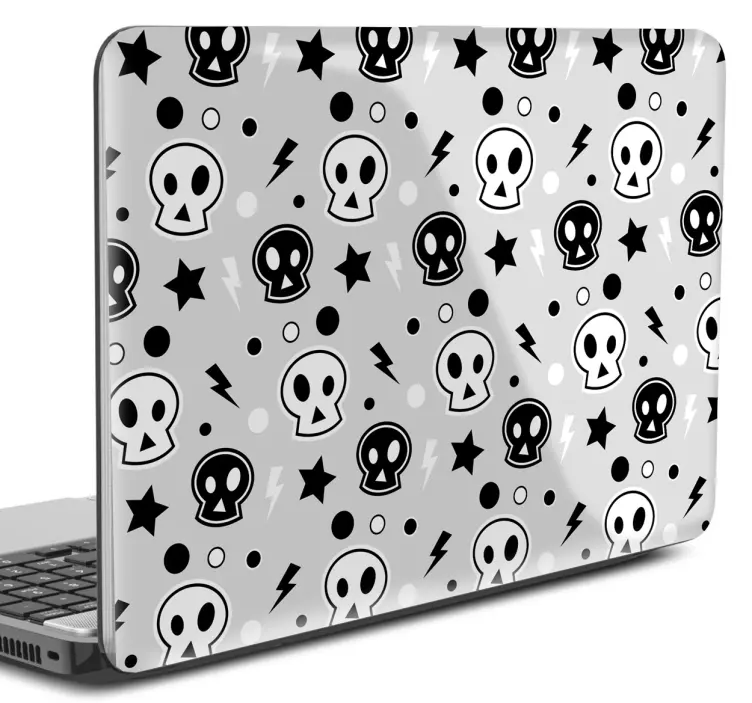 Punk koponya laptop matrica - TenStickers