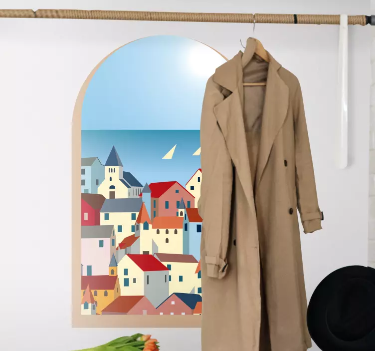 Görög rajzfilm egy ablak ország matrica - TenStickers