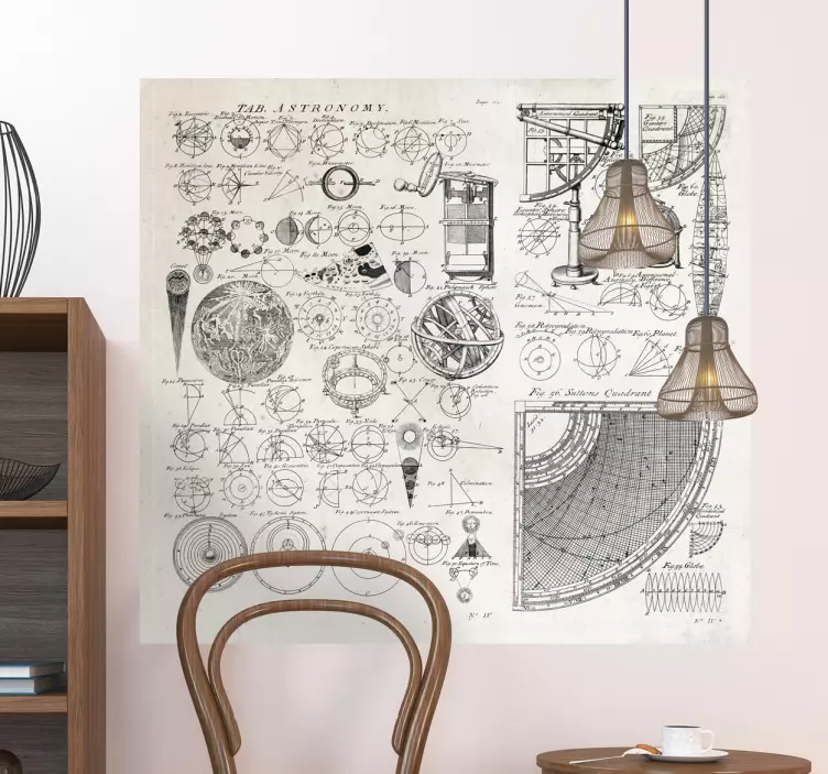 Régi csillagászat matrica - TenStickers