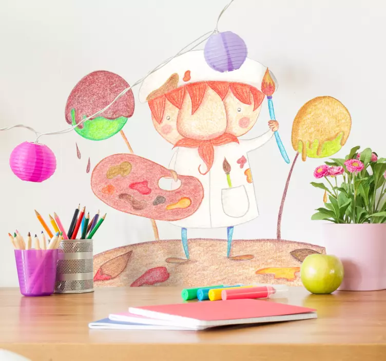 Rendetlen művész gyerekek matrica - TenStickers