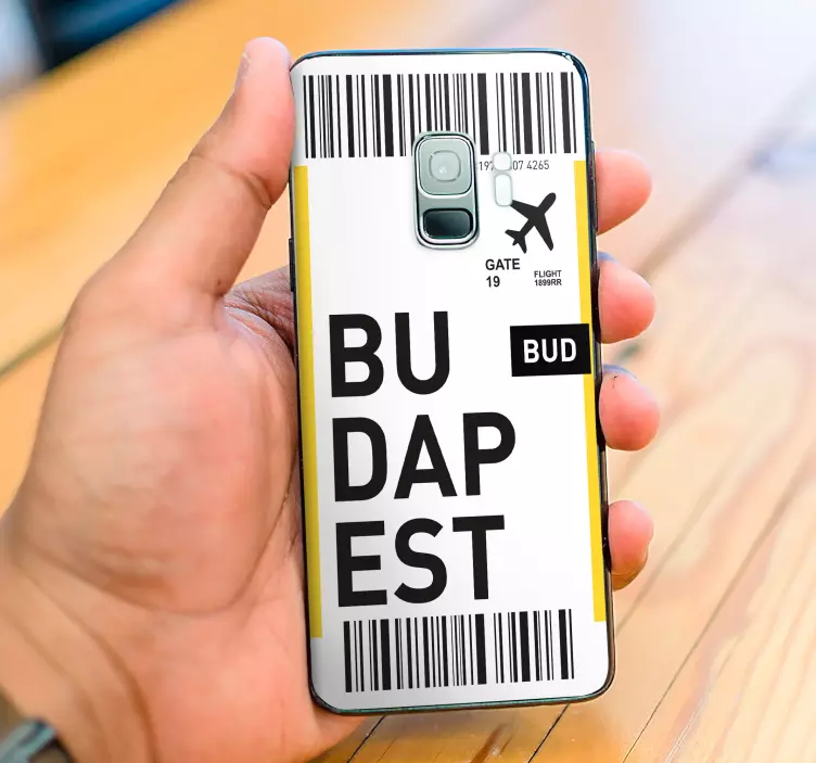 Repülőjegy budapestre samsung matricák - TenStickers