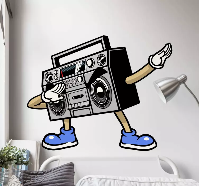 Retro boombox vintage matricák - TenStickers