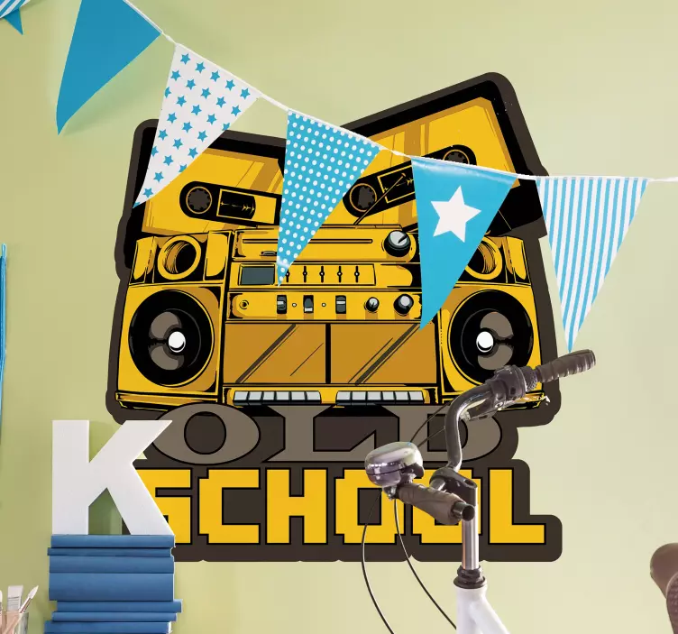 Retró hangrendszer Zene falmatrica - TenStickers