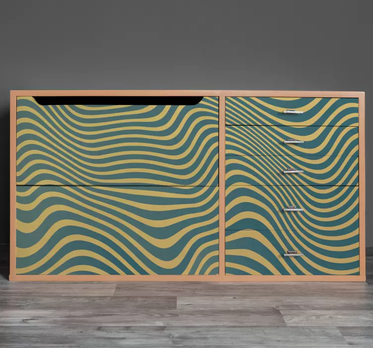 Retro vonalakkal bútor matrica - TenStickers