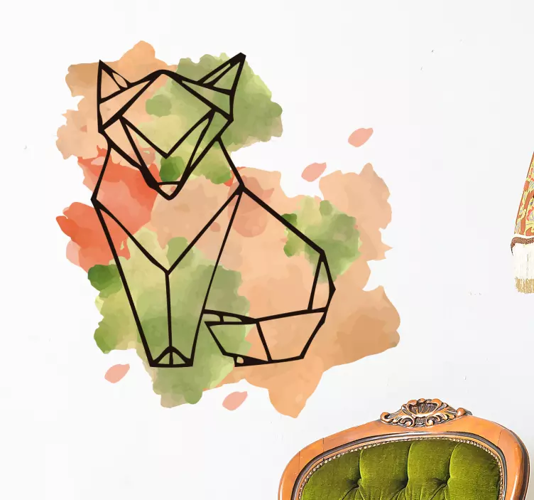 Róka és foltok rajzoló falmatrica - TenStickers