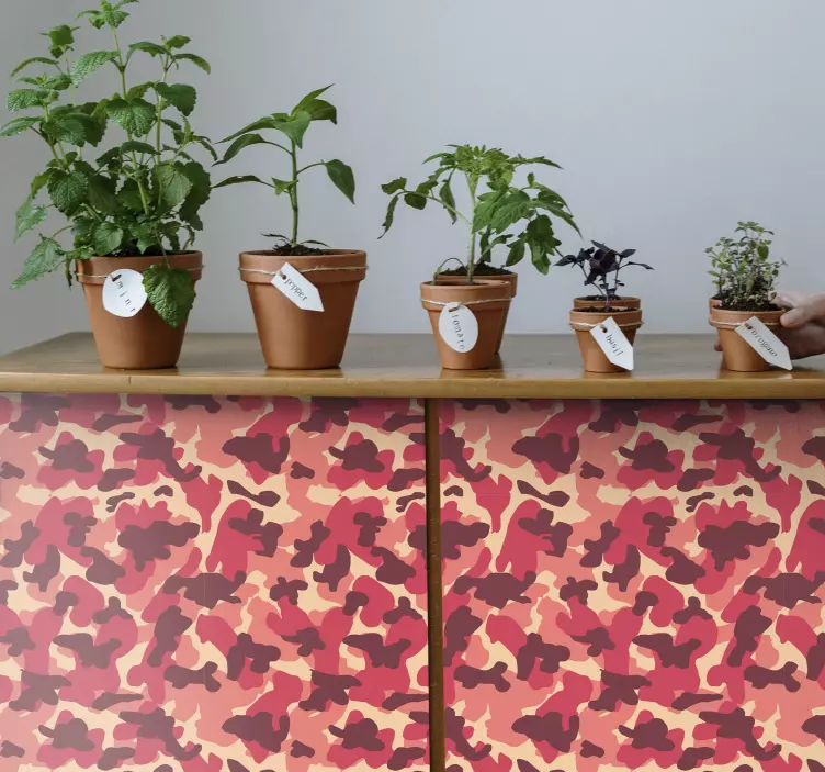 Rózsaszín álcázó vinyl nyomtatott matrica - TenStickers