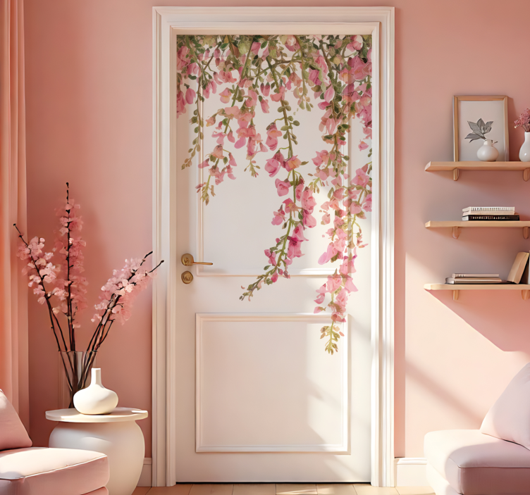 Rózsaszín öntvény matrica ajtók - TenStickers