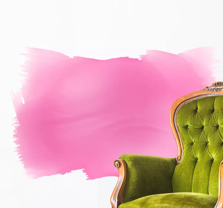 Rózsaszín festék folt absztrakt fal matrica - TenStickers