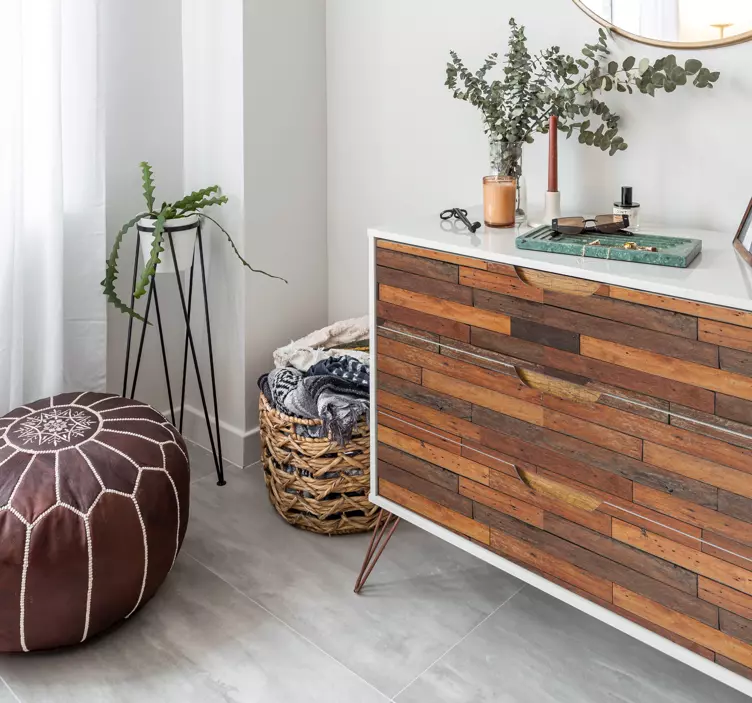 Rusztikus deszka textúra bútor matrica - TenStickers