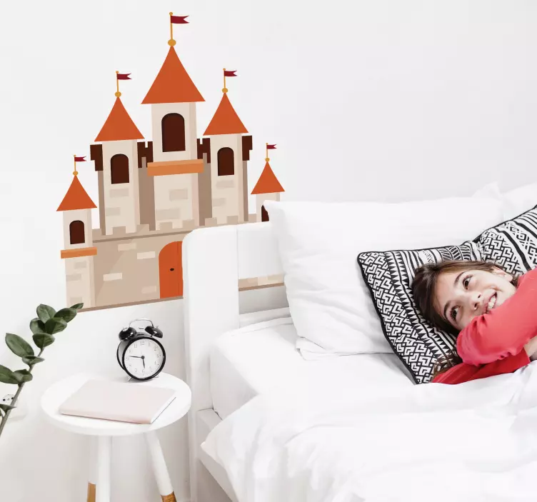 Rusztikus vár vázlat gyerekek matrica - TenStickers