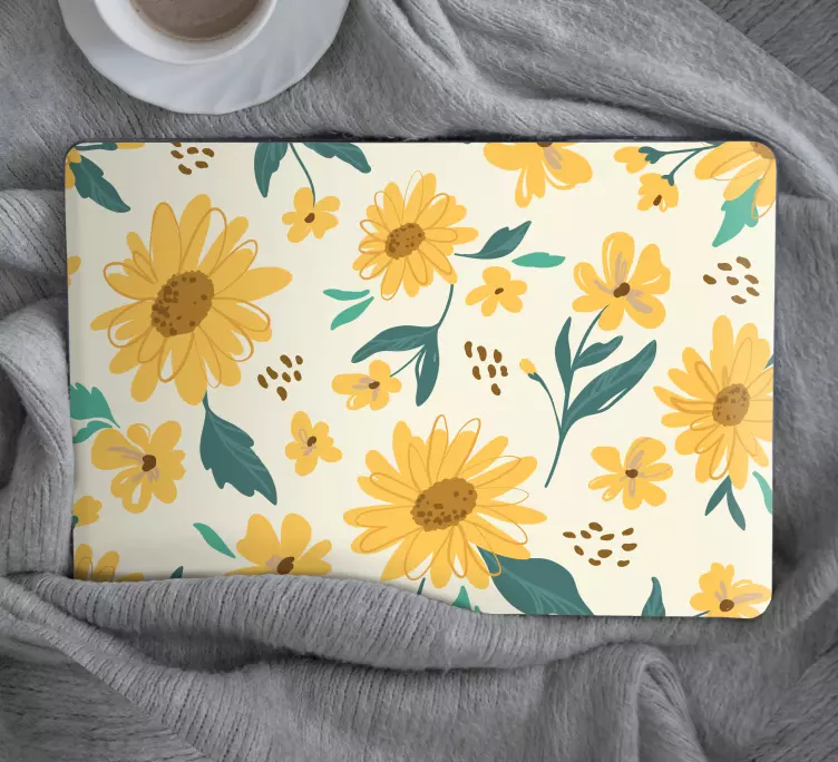 Sárga napraforgó laptop bőr - TenStickers