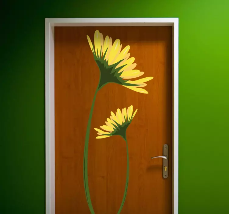 Sárga százszorszépek matrica - TenStickers