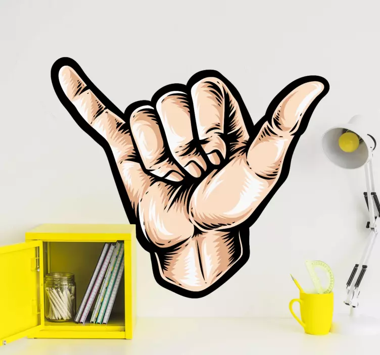 Shaka matrica kézi laptop bőr - TenStickers