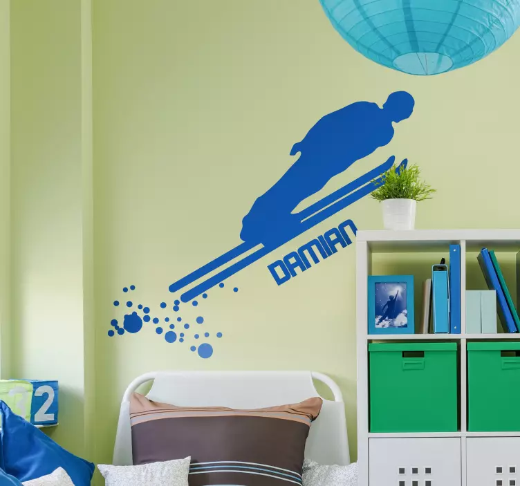 Síelő akciófigura extrém sport matrica - TenStickers