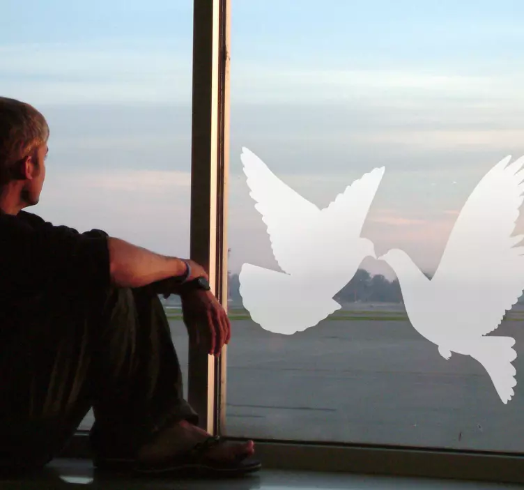 Silhoutte galambok matrica - TenStickers