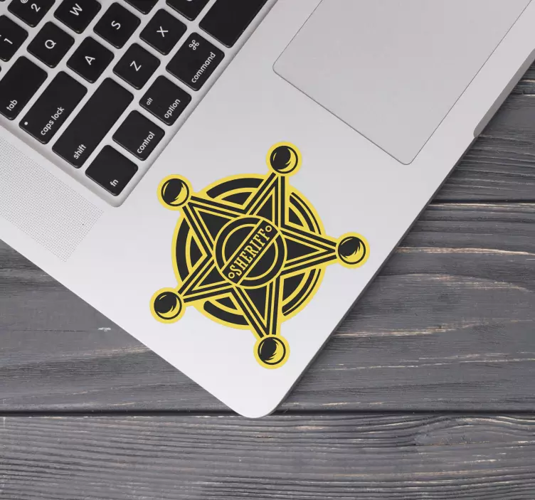 Síriff csillag jelvény laptop matrica - TenStickers