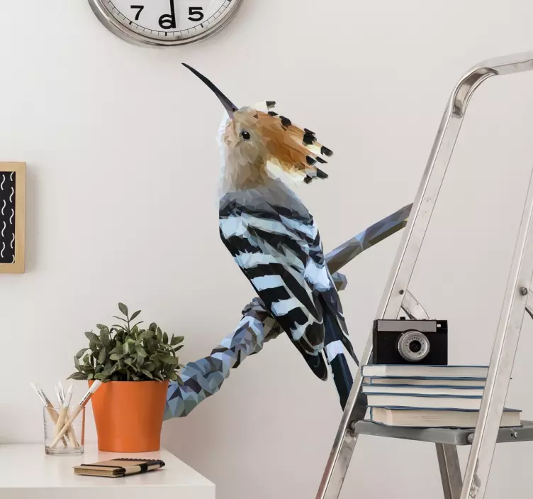 Sokszögű asztalos madár matrica - TenStickers