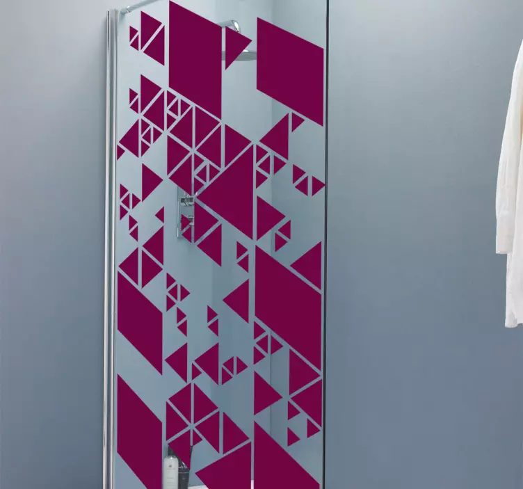 Sokszögű zuhanyképernyő matrica - TenStickers