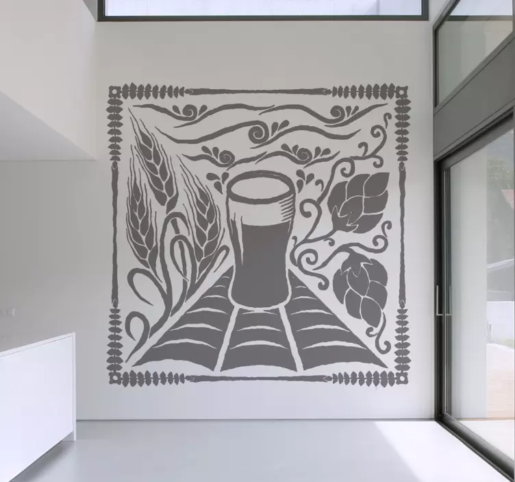 Sör eredet illusztráció matrica - TenStickers