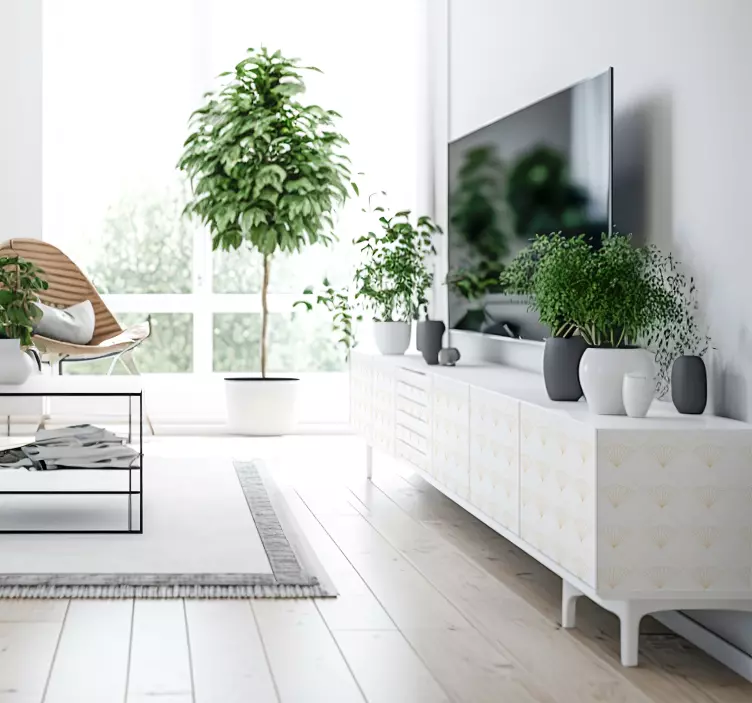 Sorok matrica fehér art deco - TenStickers