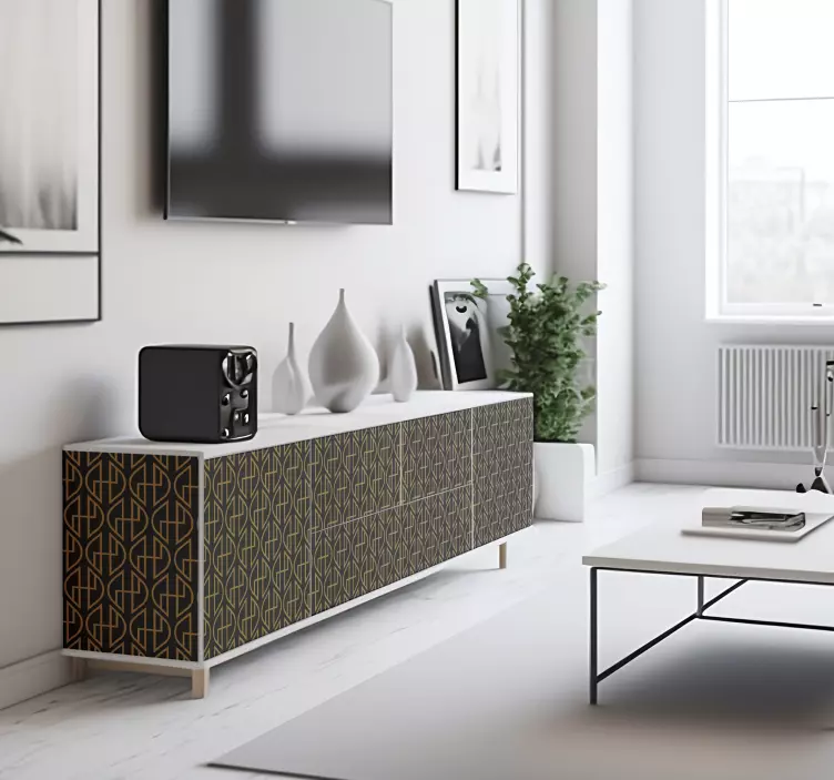 Sorok matrica fekete és arany vonalak - TenStickers