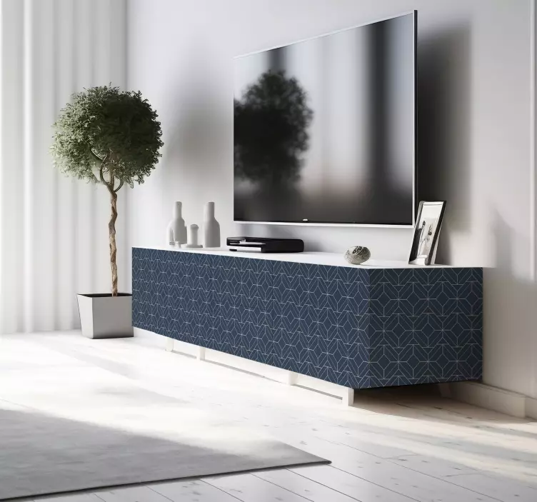 Sorok matrica kék art deco - TenStickers