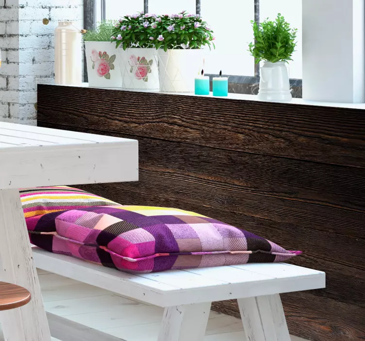 Sötét fából készült bútor matrica - TenStickers