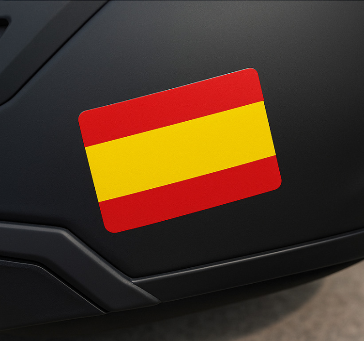 Spanyol zászló sisakra motoros matrica - TenStickers