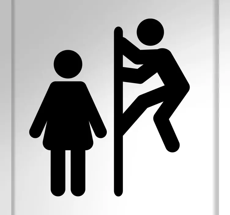 Srác kandikál lány ajtó matrica - TenStickers