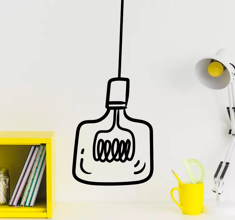 Stílusos függő lámpa matrica dekoráció - TenStickers