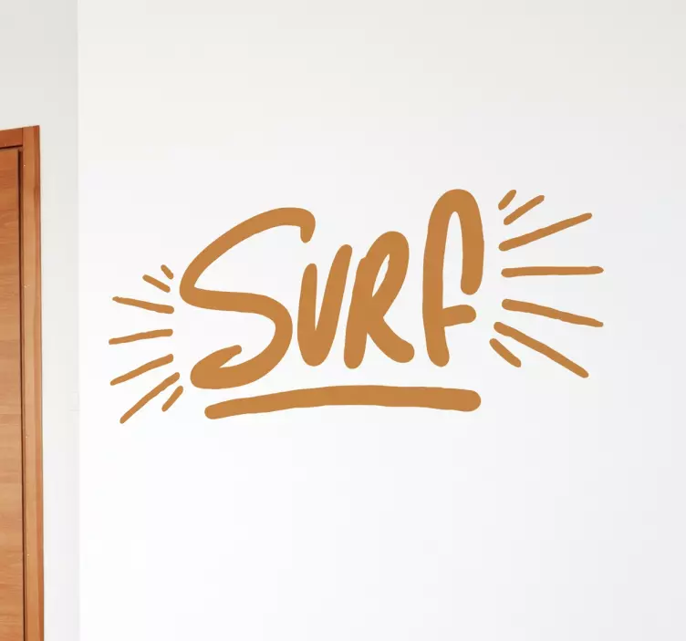Surf text dekoratív falmatrica - TenStickers