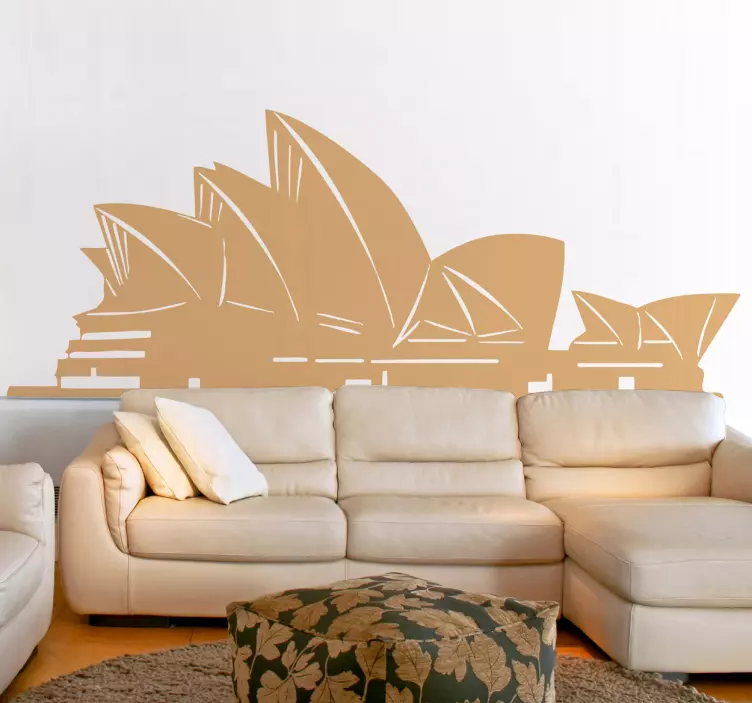 Sydney opera sziluett falmatrica - TenStickers