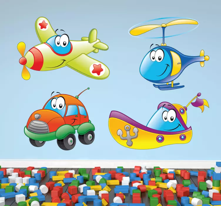 Szállító karakterek matrica - TenStickers