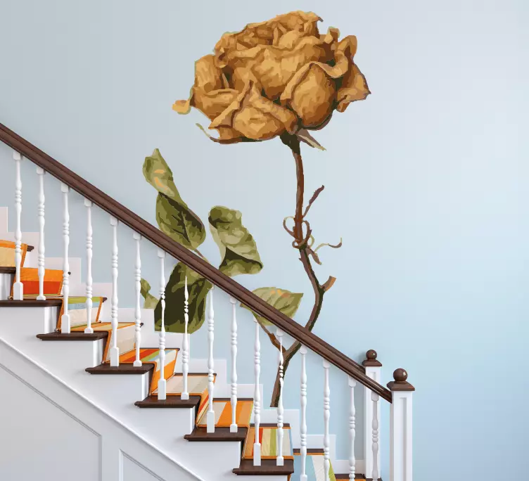 Szárított színű rózsavirág falmatrica - TenStickers