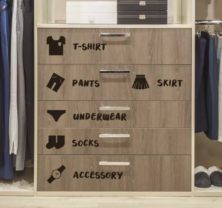 Matrica a szekrény bútoraihoz - TenStickers