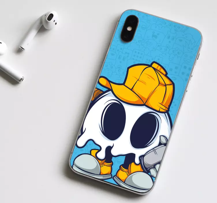 Matrica iphone kalapos szellem figura - TenStickers