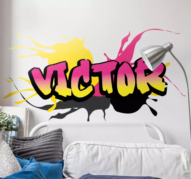 Személyre szabható graffiti városi matrica - TenStickers