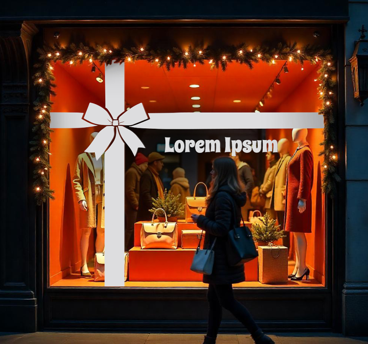 Személyre szabott ajándék szalag Matrica kirakat - TenStickers