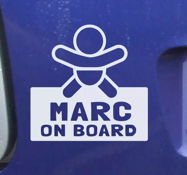 Személyre szabott baba a fedélzeten - TenStickers