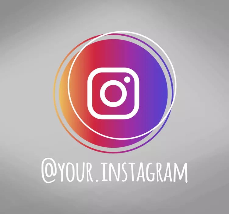 Személyre szabott instagram ikonablak matrica - TenStickers