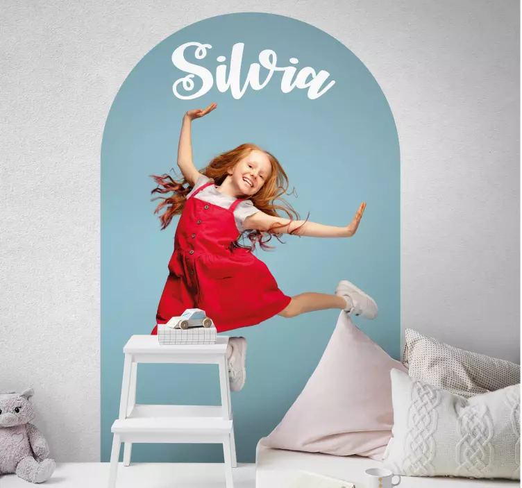 Személyre szabott íves vinil falmatrica - TenStickers