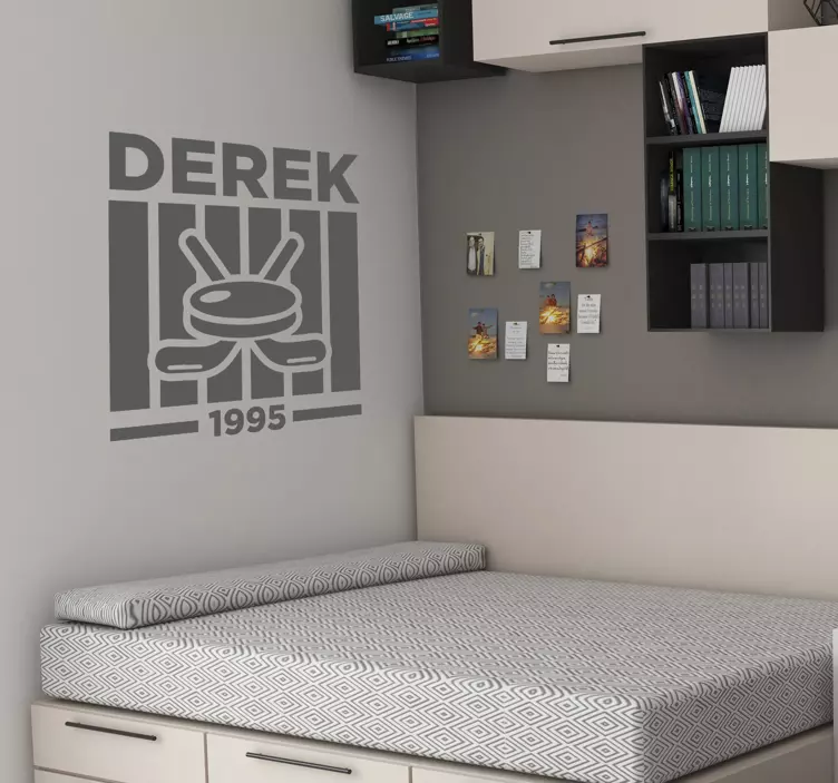 Személyre szabott jégkorong embléma sport matrica - TenStickers