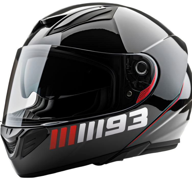 Személyre szabott számtervezés motoros matrica - TenStickers