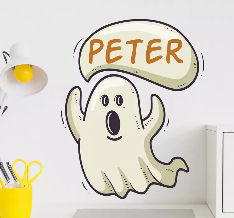 Személyre szabott szellem halloween matrica - TenStickers