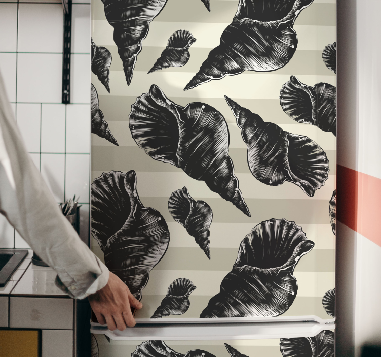 Szemléltető kagylómintákat Matrica Hűtő - TenStickers