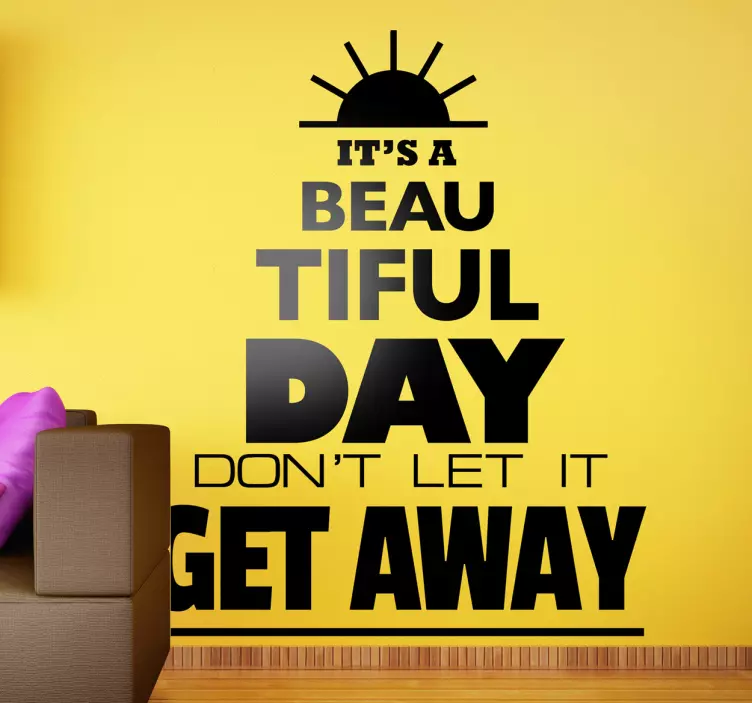 Szép nap szöveg matrica - TenStickers
