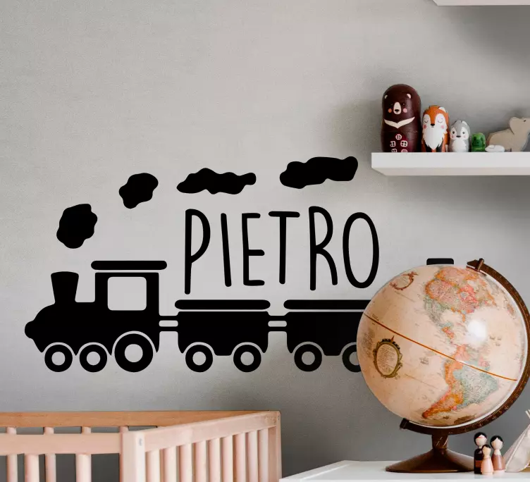 Szép vonatterv és névre szabott matrica - TenStickers