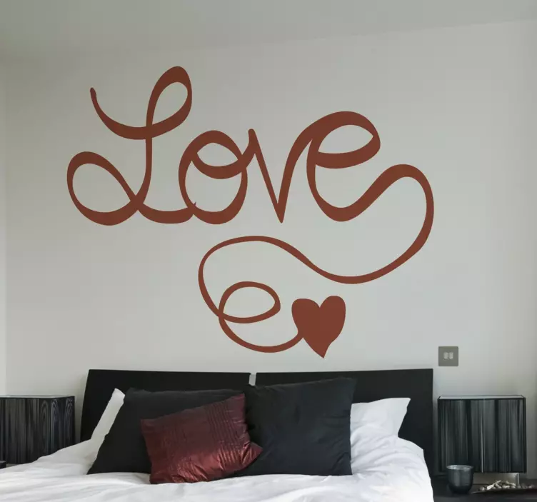Szerelem kalligráfia matrica - TenStickers