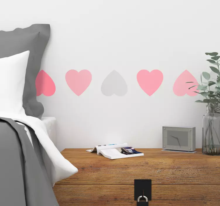 Szerelmes szívek határ valentin-nap matrica - TenStickers