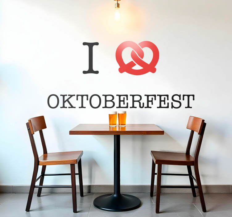 Szeretem az oktoberfestet szöveg Matrica Oktoberfest - TenStickers